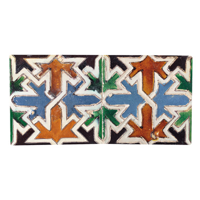 Azulejos hispano-arabe "corda seca" séc. XV